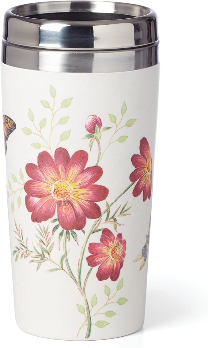 Lenox Butterfly Meadow Bamboo Travel Mug, 1.25
