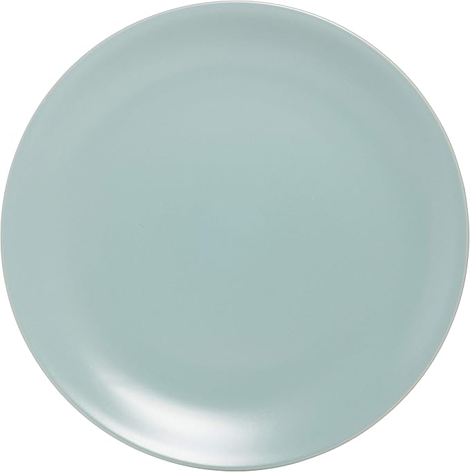 10 Strawberry Street Wazee Matte 10.5" Coupe Dinner Plate, Set of 6, Mineral Blue
