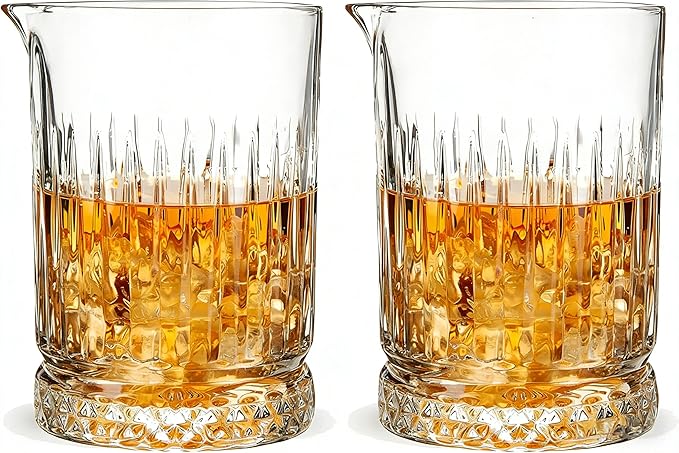 2pcs 21oz Cocktail Mixing Glass Bartender - Cocktail Accessories - Bartender Kit for Martini, Manhattan, Old Fashioned - Wedding Anniversary Birthday Christmas Decorations Gift for Home Bar