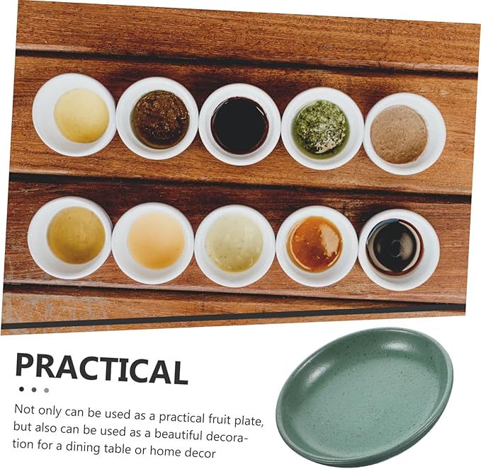 Ceramic Seasoning Dipping Bowls Set Shallow Appetizer Plates for Sauces Rustic Clay Material for Restaurants and Home Use for Serving Snacks and Dips