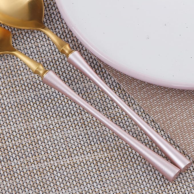 40 Piece Gold Silverware Set for 10,Durable 18/8 Stainless Steel Flatware Set Slim Waist Blue Handle Cutlery Set Utensils Include Spoons Knifes Forks Kitchen Wedding Restaurant