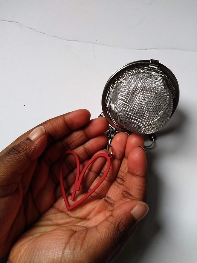 Loose Tea Infuser with Red Heart Charm