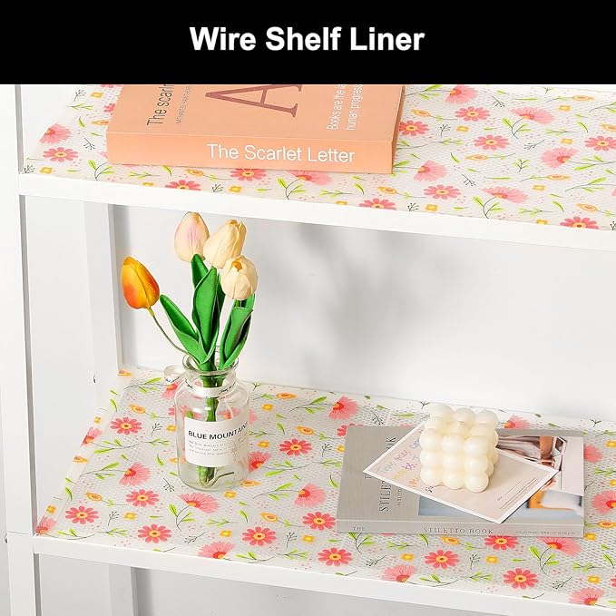 Cooyes Shelf Liner – Premium Non-Adhesive Cabinet & Drawer Liner for Kitchen – Waterproof Shelf Paper with Modern Pattern – Durable EVA Cabinet Mat – Easy to Cut (11.8" W x 236" L)