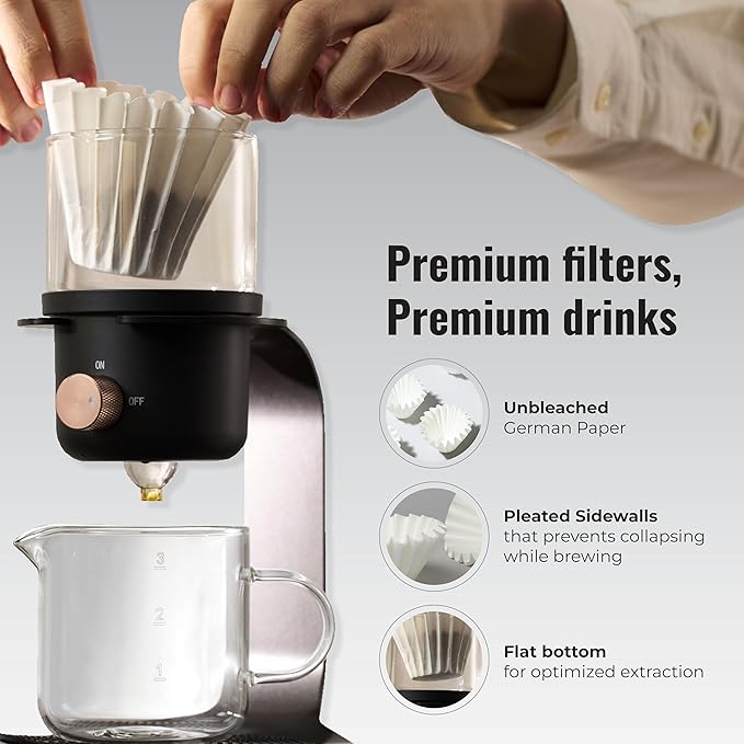 LSL Premium 50 Paper Basket Coffee Filters 2-4 Cup for Coffee Makers, Pour Over Coffee Filter