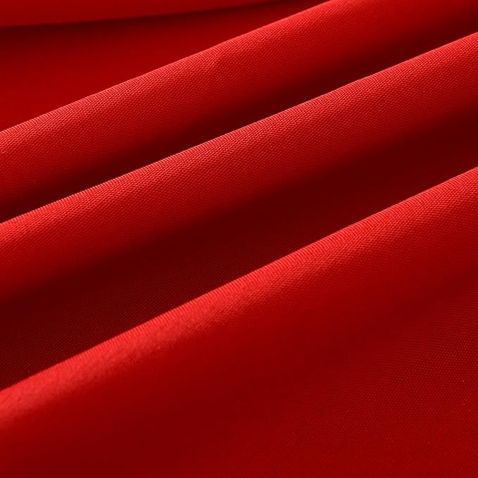 2-Pack 60x84 inch Red Table Cloths, Solid Stain and Wrinkle Resistant Oblong Tablecloth, Premium Plain Weave Polyester Fabric Rectangle Table Linen Covers for Hotel, Banquet