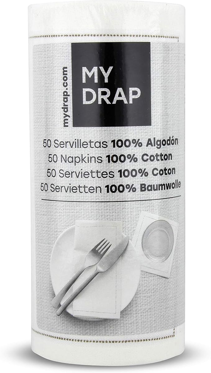Linen Cocktail Napkin - 4.3 x 4.3 in - 50 units per roll - Intense Grey
