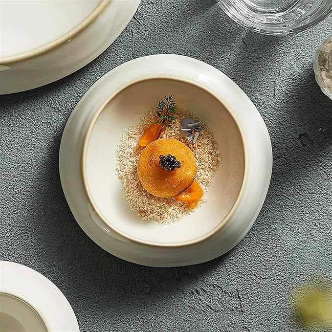 Pasta Bowls Appetizer Plates Ceramic Serving Plate Home Pasta Plate Dessert Plate Snack Bowl Cake Bowl Salad Bowl Appetizer Plate Kitchenware Dining Serving Plates for Parties