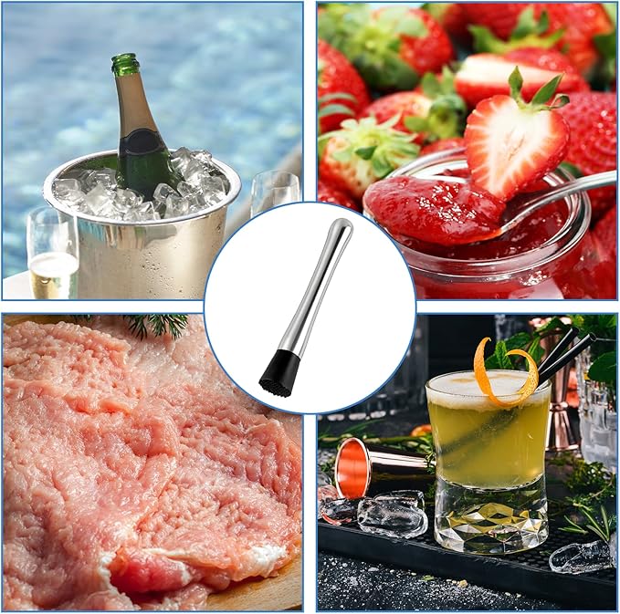 20 Pcs Muddler for Cocktails - Stainless Steel Bar Muddler Tool, Muller for Drinks Ice Crusher, Bartender Tools Set Home Bartender Bars Accessories