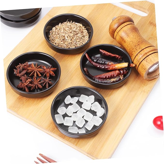 DECHOUS 6pcs Ceramic Dipping Dishes Japanese Style Appetizer Plates for Sushi Sauces and Snacks Elegant Serving Bowls for Condiments and Desserts and Easy to Clean