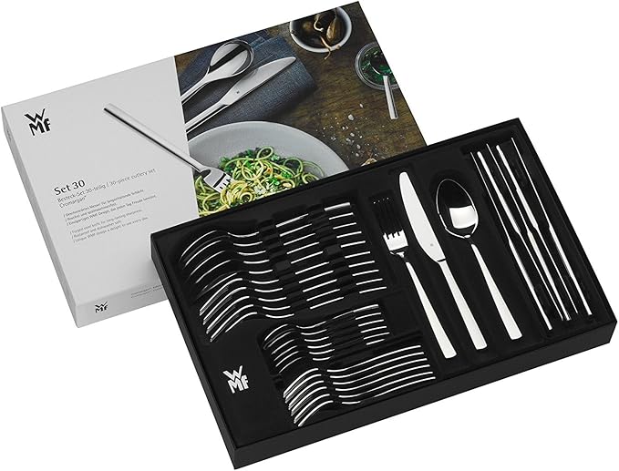 WMF Cutlery Set 30-Piece for 6 People Silk Cromargan 18/10 Stainless Steel Polished
