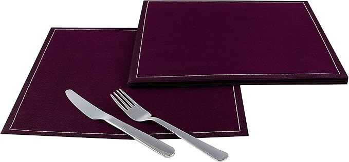Five Star Napkins 100% Cotton Dinner Napkins, Dinner Napkin, Disposable Napkin, Everyday, Events, Receptions, Party Napkin, Catering, Weddings, Cotton Napkins, Bulk, 25 Pack, Pickled Beet