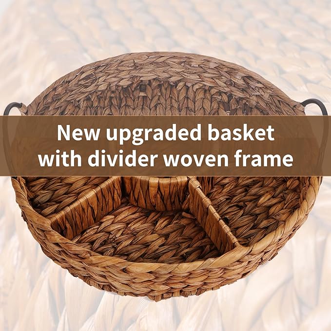 Serving Tray and Platters, 7-Set Gold Platters for Parties, 15.5 x 15.5 inches, Divided Serving Trays & Portable Handle for Home Dining, Gift Box Packaging.