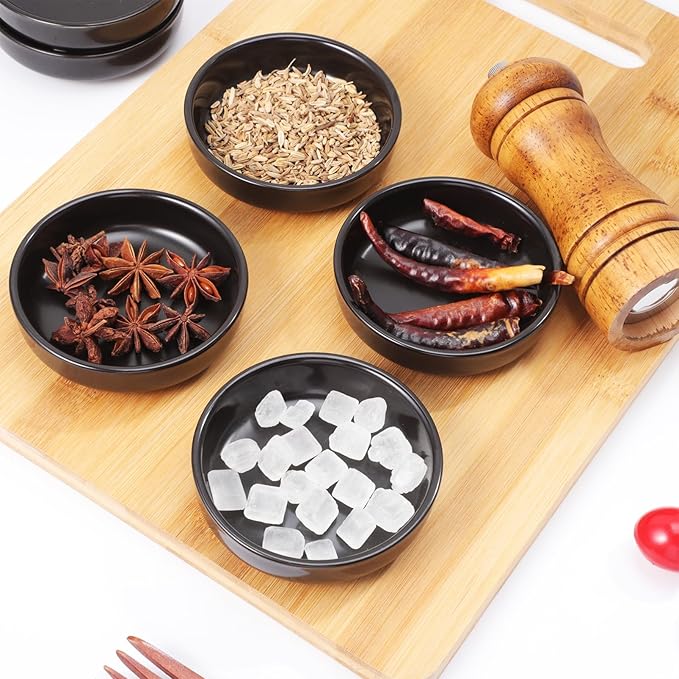 PRETYZOOM 6pcs Japanese Ceramic Dipping Dishes Elegant Appetizer Plates for Sushi Sauces Dips Desserts Snacks Serving Bowls Finish
