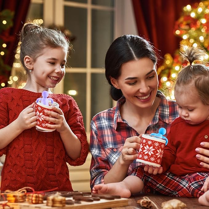 Hicarer 4 Pieces Tea Infuser for Loose Tea Cute Fine Mesh Strainer Stainless Steel Filter Ball Diffuser Steeper for Teacups Teapots (Blue,Green,Purple,Rose Red)