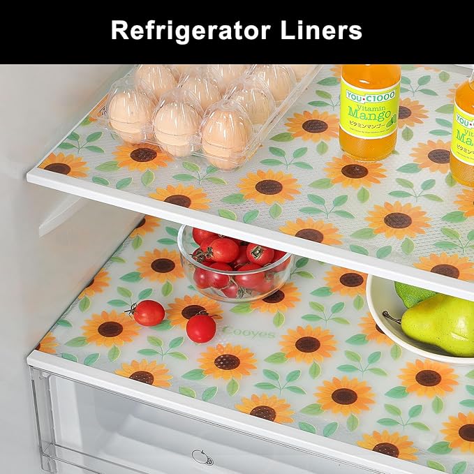 Cooyes Shelf Liner – Premium Non-Adhesive Cabinet & Drawer Liner for Kitchen – Waterproof Shelf Paper with Modern Pattern – Durable EVA Cabinet Mat – Easy to Cut (17.5" W x 197" L)