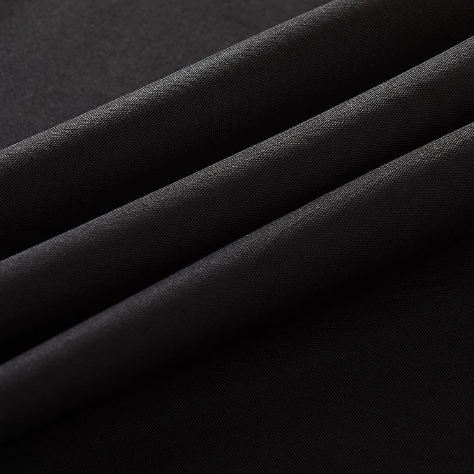 10-Pack 90x156 inch Black Table Cloths, Solid Stain and Wrinkle Resistant Oblong Tablecloth, Premium Plain Weave Polyester Fabric Rectangle Table Linen Covers for Hotel, Banquet