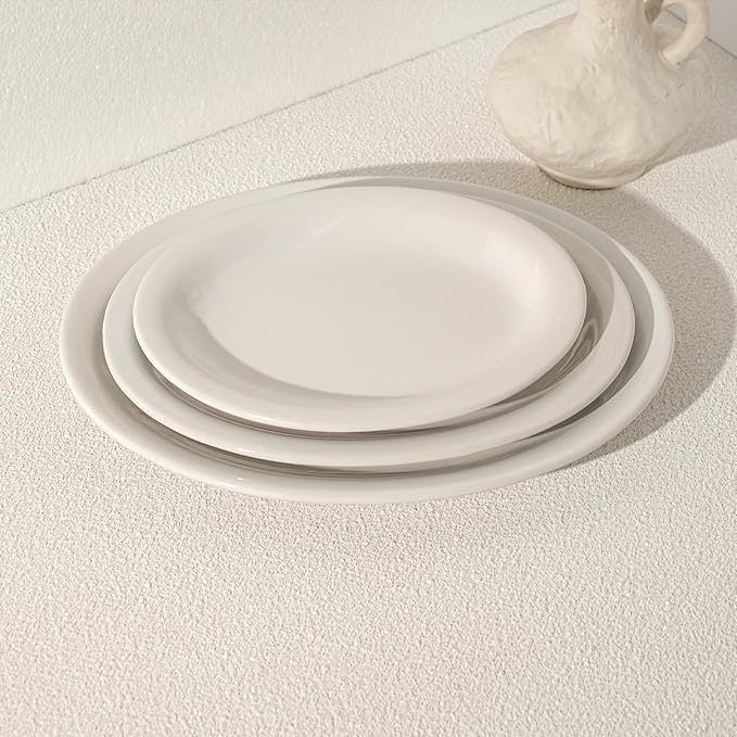 Stoneware Narrow Rim Commercial Grade America White, Platter 11.5" x 8.5", Case of 12