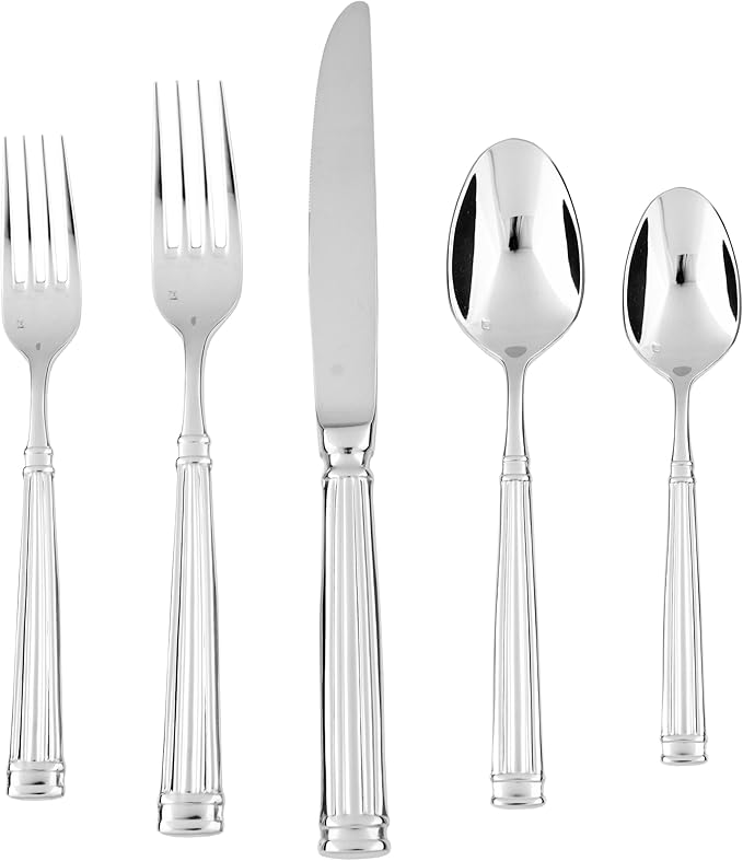 Fortessa Doria 18/10 Stainless Steel Flatware Bouillon Spoon, Set of 12