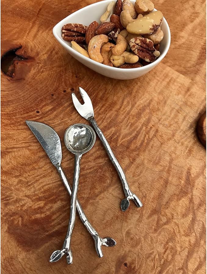 Crosby & Taylor Twig 3-Piece Pewter Condiment Serving Set