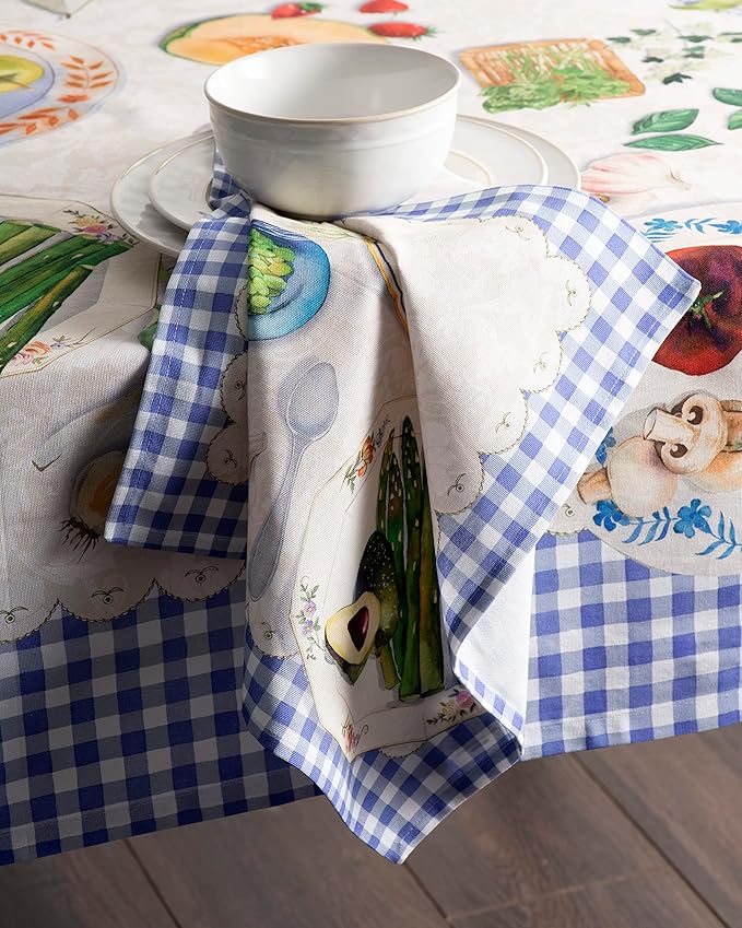 Maison d' Hermine Cloth Napkins Set of 4 100% Cotton Everyday Reusable Square Napkins Cloth Washable, Dinner, Party, Wedding, Restaurant, Spring/Summer (Gourmand, 20" x 20")