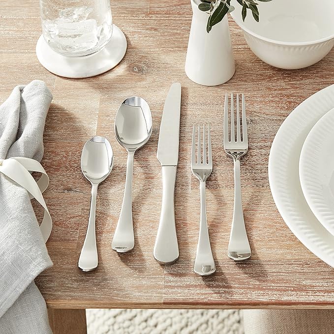 Ginkgo International Varberg 20-Piece Stainless Steel Flatware Place Setting, Service for 4