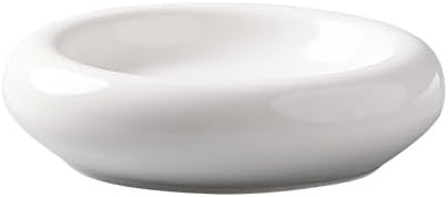 Kitchen Plates Creative Western Cold Dishes Dessert Pure White Round Three-dimensional Ceramic Concave Tableware Plate, Suitable For Cakes And Appetizers Restaurant Plates(8in)