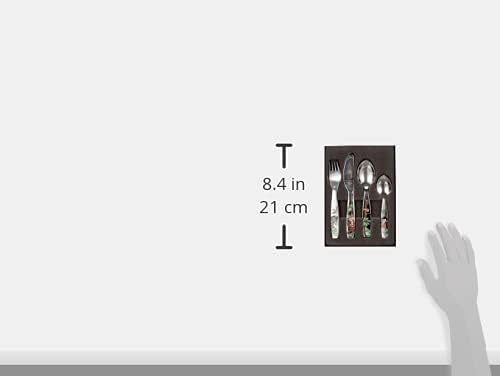 Zwilling 4-Piece Children's Cutlery Set, for Children from 3 Years, 18/10 Stainless Steel, Jungle, Silver