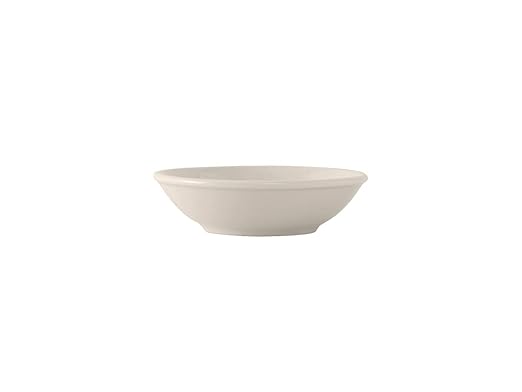 Tuxton China TRE-025 Fruit Dish, 5-1/2 oz., 4-3/4" dia. round, coupe, microwave & dishwasher safe, oven proof, fully vitrified, ceramic, Reno/Nevada, American White/Eggshell, Case of 36