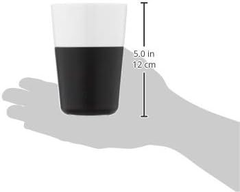 Eva Solo | 2 Cafe Latte Tumbler Mugs | 12 oz Porcelain Coffee Cup Tumblers with Silicone-coated Grip | Danish Design, Functionality & Quality | Black