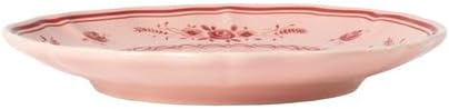 Costa Nova Ceramic Stoneware 7'' Appetizer Plate - Vila Collection, Pink-Red | Microwave & Dishwasher Safe Dinnerware | Food Safe Glazing | Restaurant Quality Tableware