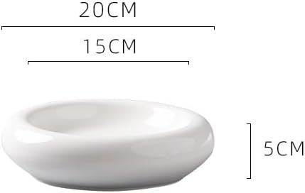 Kitchen Plates Creative Western Cold Dishes Dessert Pure White Round Three-dimensional Ceramic Concave Tableware Plate, Suitable For Cakes And Appetizers Restaurant Plates(8in)