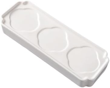 Kitchen Plates Pure White Ceramic Simple Western Three-grid Plate Tableware Characteristic Creative Vegetarian Snack Appetizer Restaurant Plates