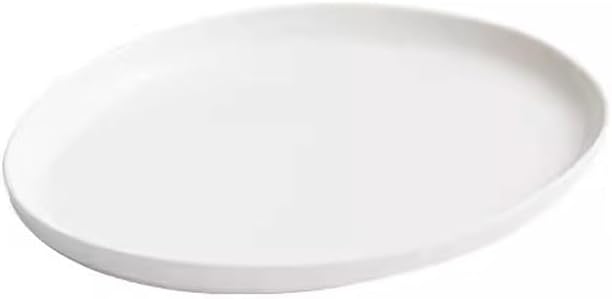 SONGCHAO Party Supplies Ceramic Plate, Light Luxury Steamed Fish Plate, Household Oval Plate, Artistic Conception Dish, Tableware, Dinner Plate Party Plates (Size : Large)