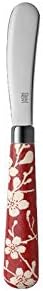 Quid Novi Flatware Fuji-Yama Collection - 8-Piece Stainless Steel Serving Set - Red