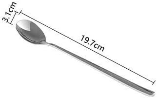 Silverware Set, 1/4/6/8/10/12 Pcs Korean 304 stainless steel long handle spoon stirring spoon hotel dessert spoon ice cream spoon coffee spoon tableware, Home Cutlery Flatware Set(10 Pieces)