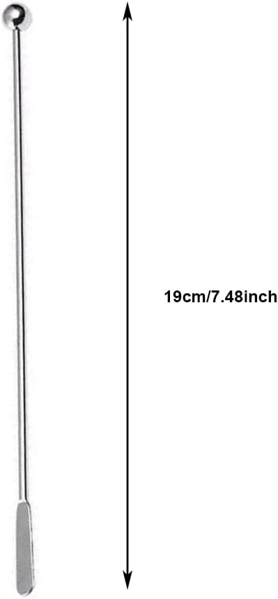 19cm Swizzle Stick Mixing Cocktail Stirrers Sticks for Coffee Beverage Mixer Muddler Stainless Steel Reusable (Thread Rose Gold)