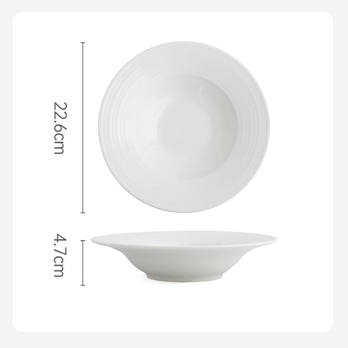 Pasta Plates Simple Ceramic Round Plate Pasta Nordic Style Tableware Western Soup Salad