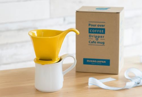 Zero Japan - Bee House Pour Over Coffee Dripper - Lead-Free & Cadmium-Free Ceramic Coffee Maker with Elegant Peek Hole, Drip Cone Brewer Coffee Gift, Brewing Accessories - Yellow Pepper, Standard Size