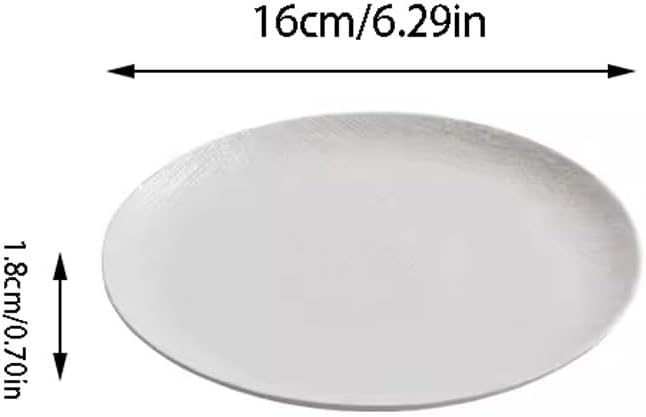 SONGCHAO Party Supplies Matte Cloth Grain Ceramic Dinner Plate Home Round Plate Shallow Plate Restaurant Appetizer Plate Dessert Plate Party Plates (Color : 16cm)