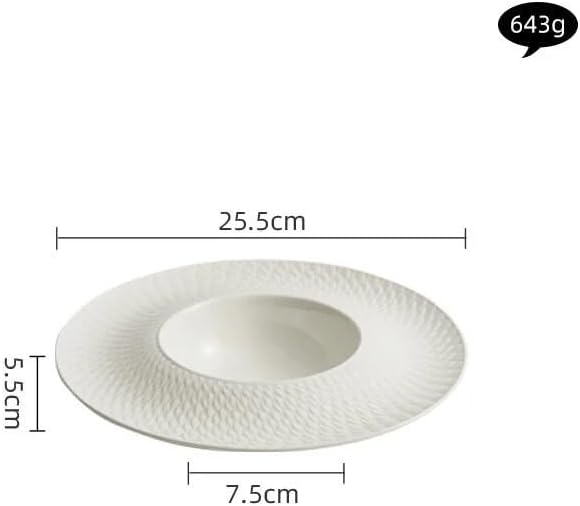 SONGCHAO Party Supplies Ceramic Plate Dish Household Western Food Plate Pasta PlateHotel Tableware Dish Plate Dinnerware Plates Party Plates (Color : 10 inches, Size : No specs)