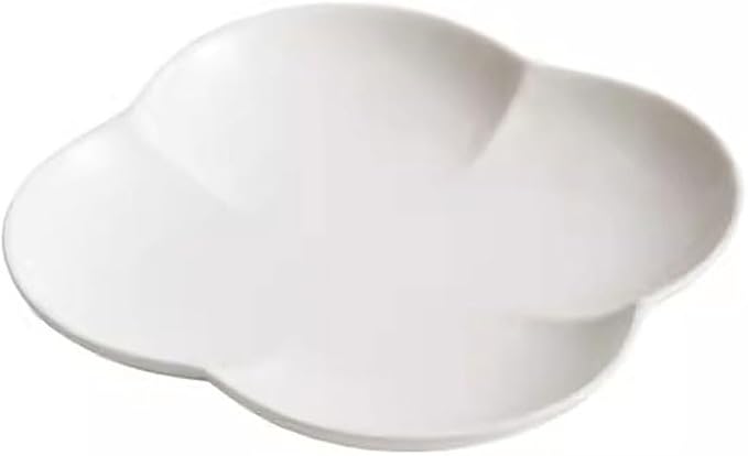 SONGCHAO Party Supplies White Porcelain Flower-shaped Dinner Plate Home Salad Plate Fruit Plate Restaurant Hotel Creative Appetizer Plate Party Plates