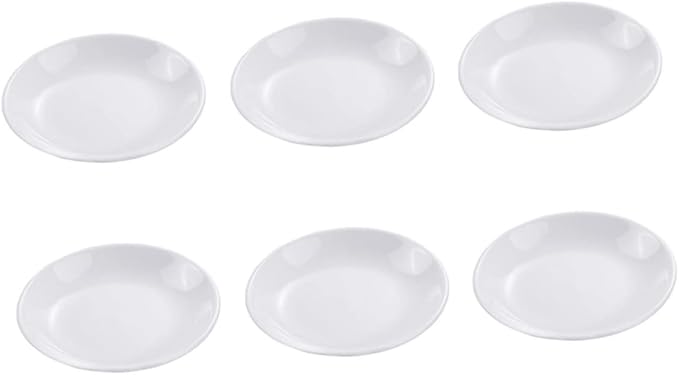 6pcs Ceramic Dipping Plates for Sauces Condiments and Appetizers Snack Dishes for Home Restaurants and Picnics Simple Design for Table Decoration