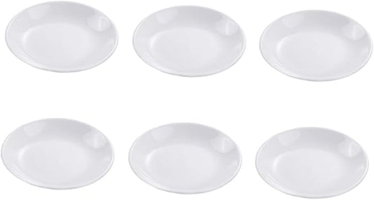 OUNONA 6pcs Ceramic Seasoning Plates Small Sauce and Vinegar Dishes Decorative Appetizer Serving Plates for Home Hotel Restaurant Use Unique Design