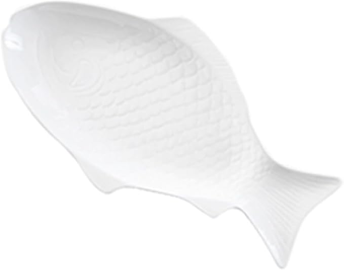 Zerodeko Ceramic Fish Shaped Dish Creative Plate for Snack Storage Unique Design for Home and Restaurant Use Eye-catching Serving Tray for Parties and Gatherings