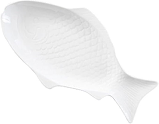 Zerodeko Ceramic Fish Shaped Dish Creative Plate for Snack Storage Unique Design for Home and Restaurant Use Eye-catching Serving Tray for Parties and Gatherings