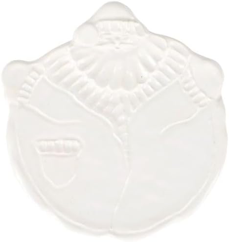 Vietri Pietra Natale Figural Santa Appetizer Plate, 7" Handmade Ceramic Cheese Dessert Cake Christmas Dish