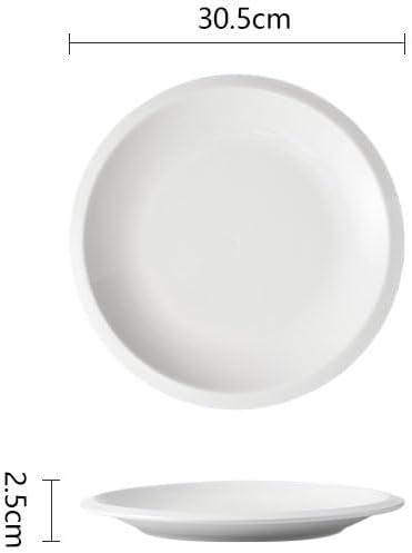 Modern Large Dinner Plates Western Food Plate Shallow Plate Simple Ceramic Household Underglaze Color Plate French Round Plate Dish Plate Commercial Hotel Restaurant Tableware Stackable Dinner Plates