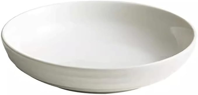SONGCHAO Party Supplies 10-inch White Ceramic Dinner Plate Home Deep Plate Soup Plate Restaurant Salad Plate Pasta Plate Appetizer Plate Party Plates (Color : 28cm)