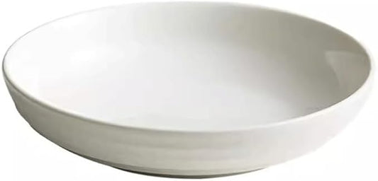 SONGCHAO Party Supplies 10-inch White Ceramic Dinner Plate Home Deep Plate Soup Plate Restaurant Salad Plate Pasta Plate Appetizer Plate Party Plates (Color : 25.8cm)