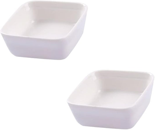 STOBAZA 2pcs Japanese Style Ceramic Sauce Dishes Stackable Plates for Dips Sides Appetizers